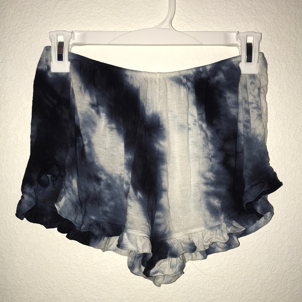 Brandy Melville Tie-Dye Ruffle Shorts